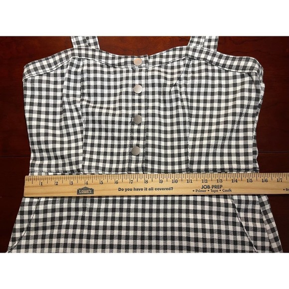 No Boundaries Mini Dress Sz Large 11-13 Gingham Sleeveless Y2k 90s Pockets - Picture 8 of 10